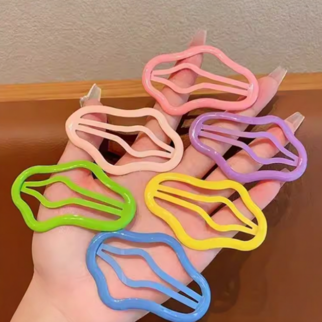 윙킴스 구름 똑딱핀 데일리 감성 컬러 헤어핀