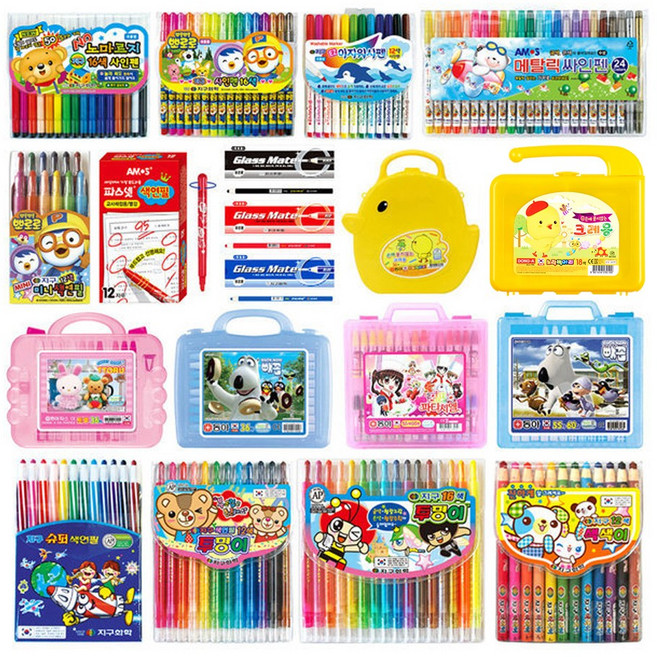 색연필 / 사인펜 / 크레용 / 크레파스 / 미술학용품 모음, 01) 색연필, 03) 투명이 색연필 16색