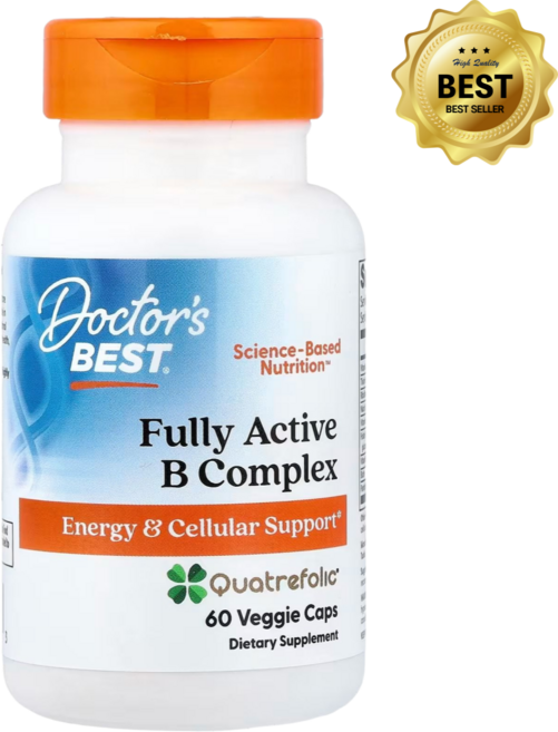 닥터스베스트 완전 활성 B 복합체 베지 캡슐 60정 비타민B12 비오틴 판토텐산 함유 / 해외직구 미국정품, 1개