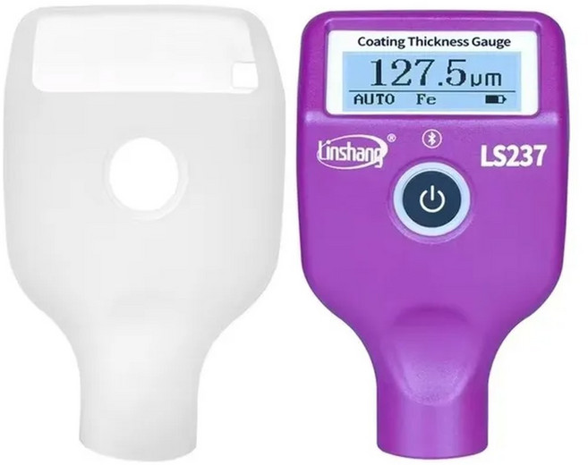 Linshang 자동차 페인트 두께 게이지 LS237 자동 코팅 확인 철 퍼티 식별 3 색 및 회전 스크린, [01] 금, 1개