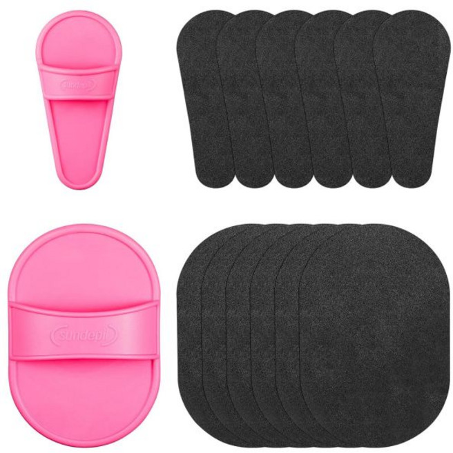 파텔라이 32개 스무스 어웨이 제모 패드 2사이즈 페이셜 헤어 리무버 패드와 여성용 각질 제거 미세 사포 30개 여성용 얼굴 입술용, 파텔라이 32개 스무스 어웨이 제모 패드 2사이즈 페이, 1개