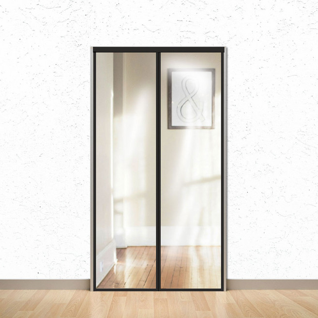 자석 내장형 방풍비닐 90x210cm 블랙 테두리, 1개