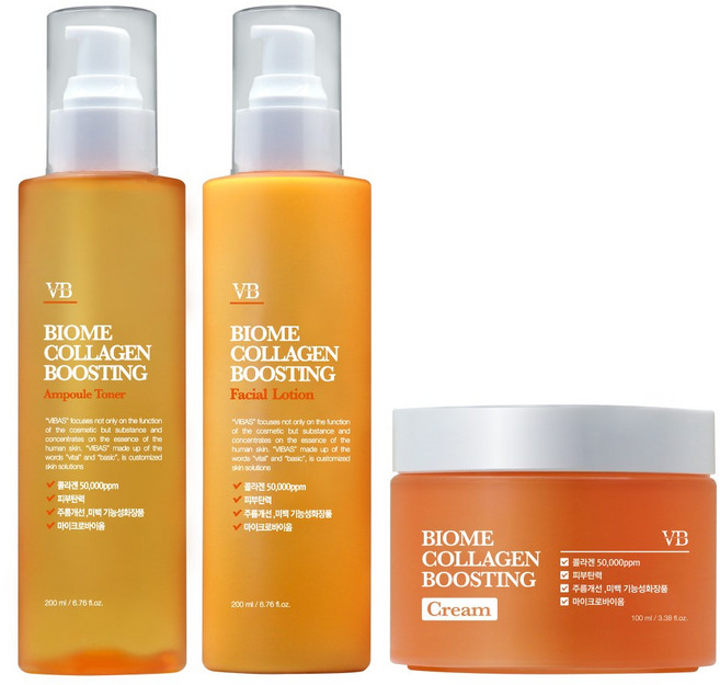 비바스 바이옴 콜라겐부스팅 탄력스킨200ml+로션200ml+크림100ml 세트, 3세트