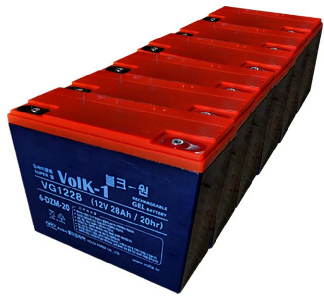 VG1228 12V28Ah 배터리 72V 28Ah(28AhX6) 72V 20Ah 6-DZM-22 6-DZF-22 6-DZF-22.5 6-DZF-23 호환 밧데리, 6개