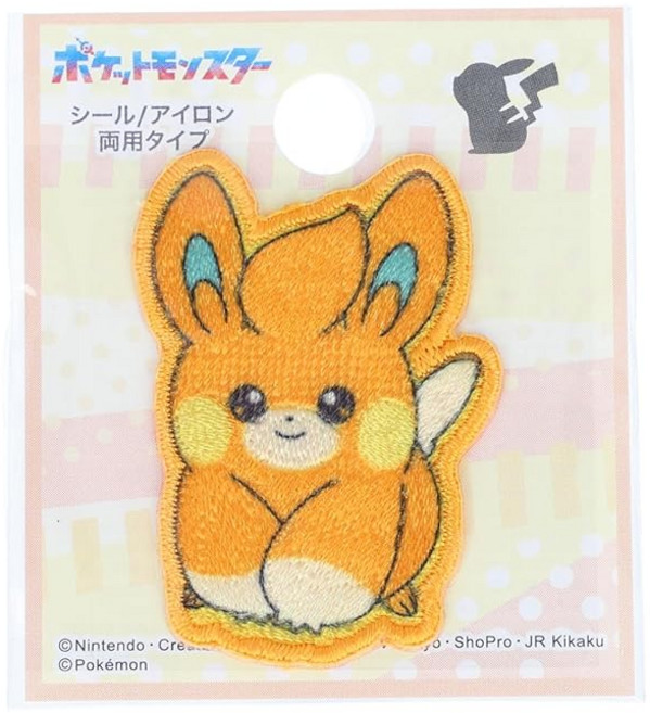 이나가키 의상 포켓몬 파모 스티커 와펜 세로 40mm × 가로 40mm 스티커 다리미 양용 접착 POS044