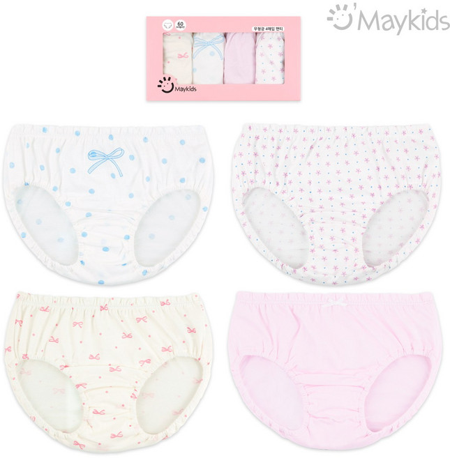 하늘리본 여아4매입 삼각