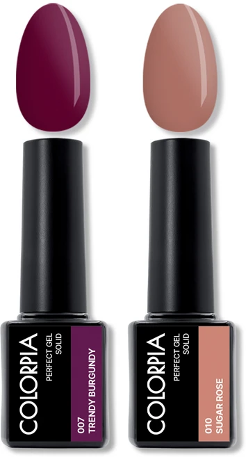 칼라피아 원스텝 퍼펙트젤 컬러 젤네일 세트, 02. 트렌디버건디+슈가로즈, 1세트 - 쿠팡