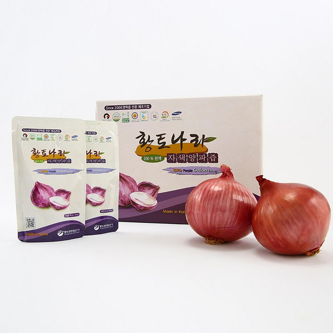 황토나라양파즙 물없이 갈아만든 100% 자색양파즙 100ml, 20개