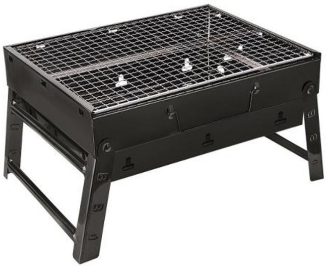 접이식 휴대용 숯불 책상 탁상 야외 스테인레스 스틸 스모커 요리, 1개