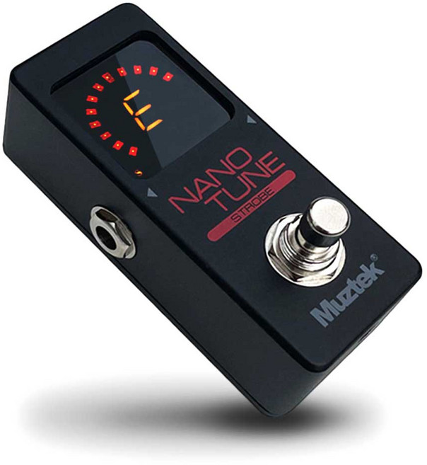 뮤즈텍 나노튠 기타튜너 스트로브 초정밀 페달 튜너 이펙터 MNT-STROBE 풋스위치 튜닝, 1개