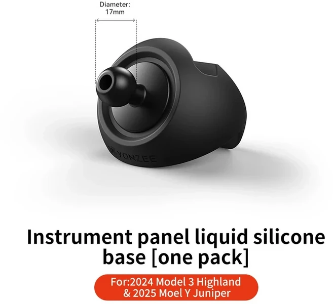 YZ 테슬라 모델 3 Y 하이랜드 주니퍼 마그네틱 자동차 휴대폰 홀더 360도 회전 금속 장착용 모든 휴대폰용, 01 base