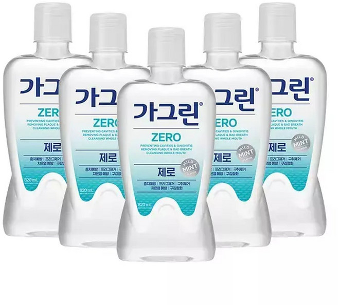 제로 가그린, 5개, 820ml