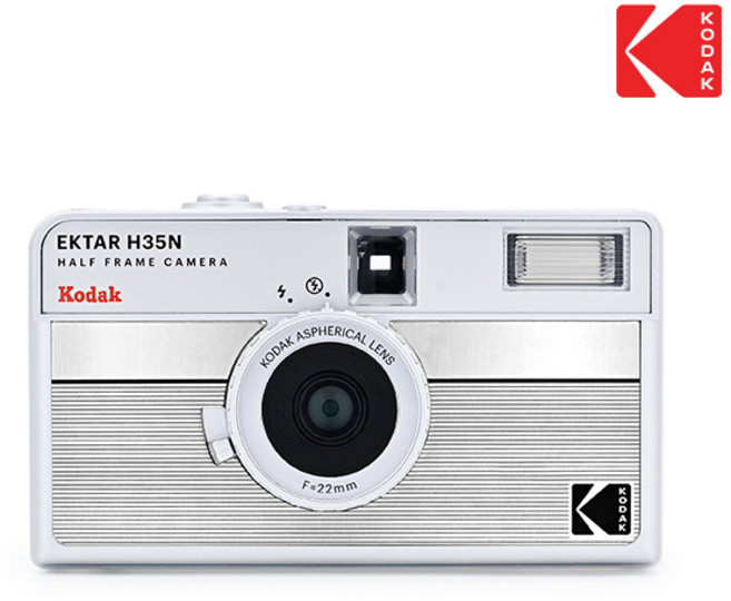 [코닥 공식 수입] 코닥 H35N 하프 프레임 필름 카메라 6종 중 택1 선물박스, 스트라이프 실버 단품, 1개