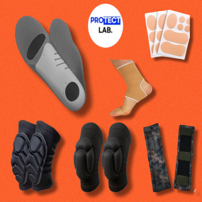 군대 훈련소 입대 준비물 6종 세트 군인 입영 선물, 조교용 깔창L 보호대4종 물집패드 세트, 1개