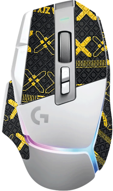 로지텍 G502 X/X Plus 호환 하프커버 그립스티커, 블랙골드, Logitech G502 X / X Plus