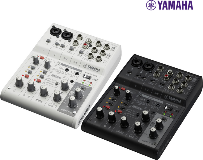 YAMAHA AG06 MK2 야마하 라이브 스트리밍 믹서 겸 오디오 인터페이스, 블랙