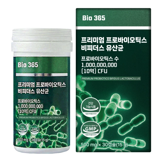 바이오365 프리미엄 프로바이오틱스 비피더스 유산균 15g, 30정, 1개 - 쿠팡