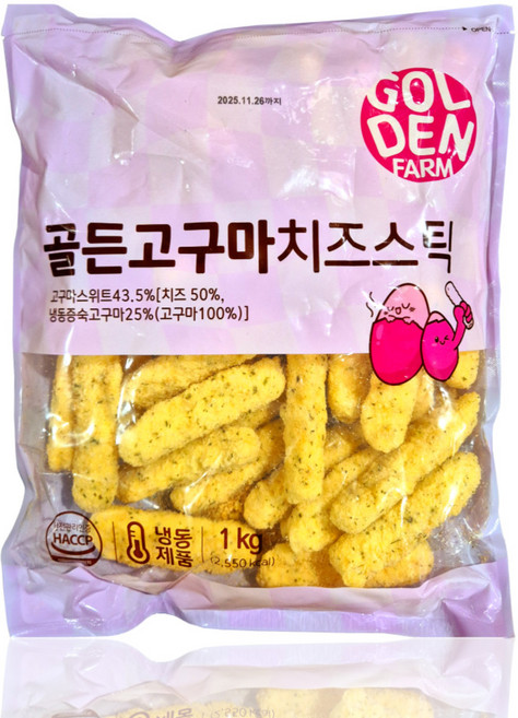 골든 고구마 치즈스틱, 1개, 1kg