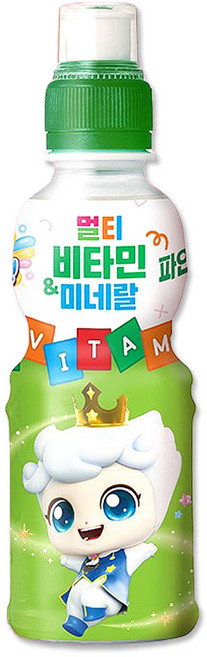 웅진 캐치티니핑 멀티비타민 미네랄 파인애플맛 음료 왕자핑, 1개, 200ml