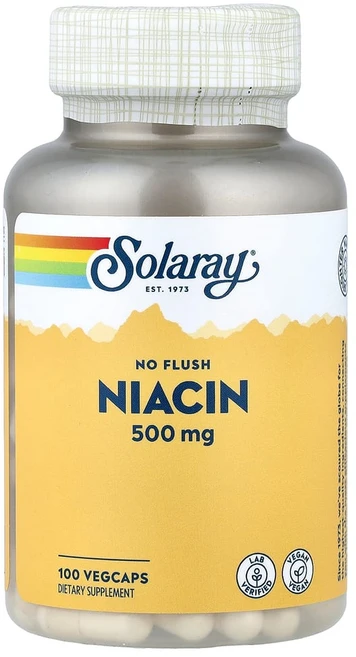 솔라레이 나이아신 비타민B3 나이아신아마이드 500mg 100정, 1개 - 쿠팡