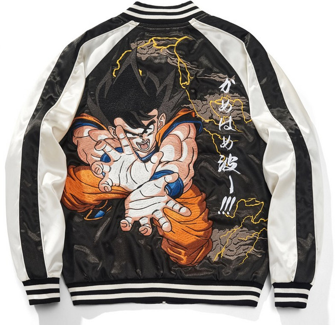 스카쟌 스카잔 점퍼 자켓 애니메이션 자수 드래곤볼 손오반 재킷 요코스카 업 남성 야구 유니폼 탑 봄 가을 유행