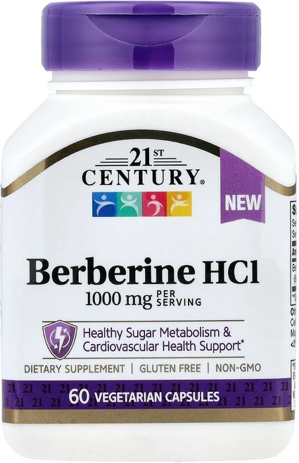 21st Century 21세기 센트리 베르베린 HCI 500mg 60 베지캡 건강관리 영양제, 1개, 60정 - 쿠팡