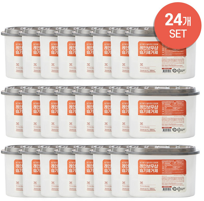 레인보우샵 습기제거제 24개 세트, 520ml