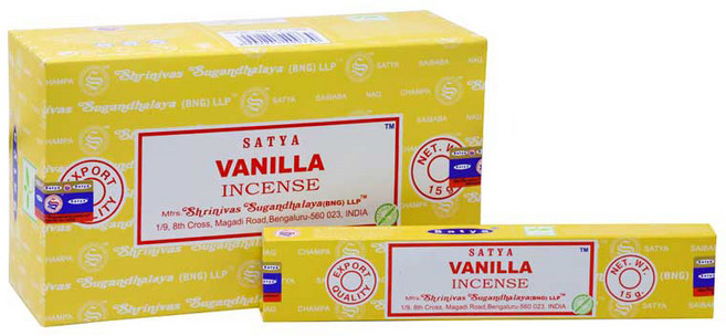 사티아 나그참파 인센스 스틱 15g x 12p 180g, 바닐라