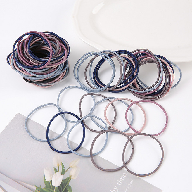 룸잇 탄탄한 무매듭 기본 머리끈 대용량 100p