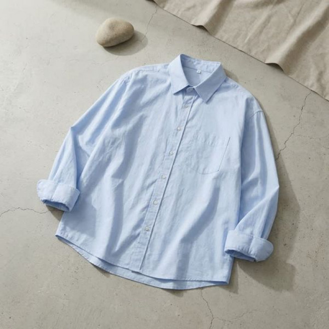 마인드브릿지 코튼 옥스포드 오버핏 셔츠 - 2color M1WS0150