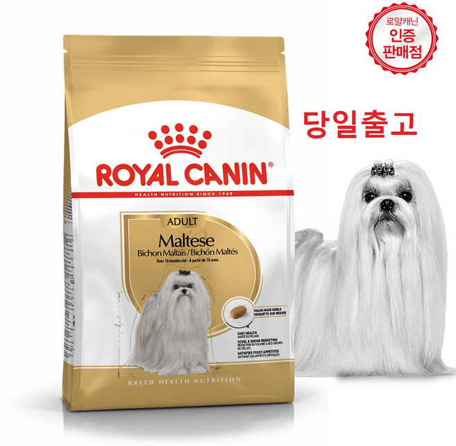 (최근입고품) 로얄캐닌 말티즈 어덜트 눈물 피부 치석관리 증정) 헬로 치킨껌1개, 3kg, 1개, 닭+오리