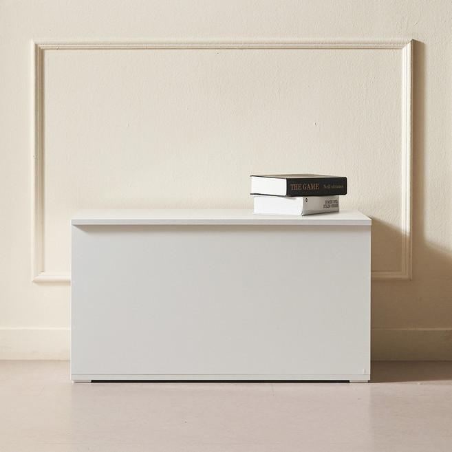 [에보니아] 로라 수납 벤치의자 800, 화이트