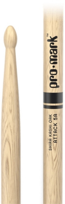 프로마크 클래식 5A 오크 우드 티어팁 드럼스틱 1조, 1개