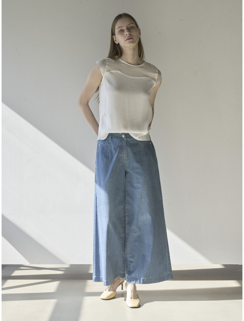 올리비아로렌 와이드 롱 데님 팬츠 VVCMP5M4451