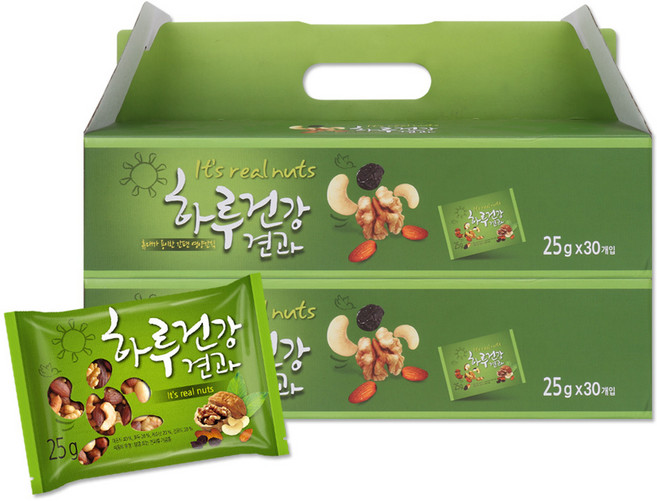 하루건강견과 오리지널 2박스(1봉당25g/총60봉), 25g, 1세트