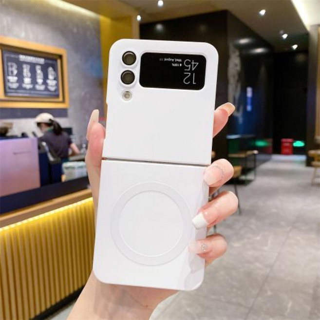 삼성 ZFlip 4 럭셔리 Magsafe 매트 케이스 삼성 갤럭시 Z 플립 6 4 3 5 Flip4 무선 충전기 소프트 실리콘 커버