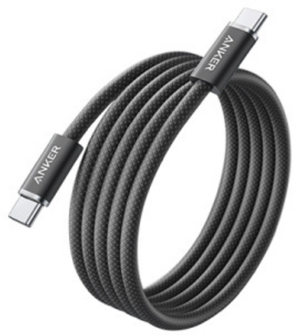ANKER A8060 Type-C充電線 240W 1m, 黑色, 1個