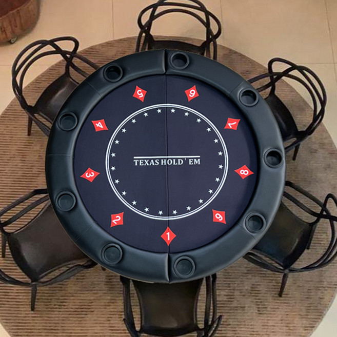 접이식 홀덤테이블 포커 테이블 카지노 텍사스 홀덤, 홀덤테이블 블랙 9인, 1개