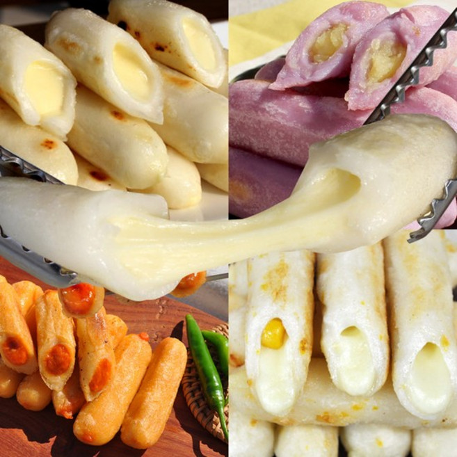 구워먹는 더블 치즈떡 8개입x3봉 외 모음 오리지널_고구마_옥수수_용암, 더블치즈떡x2봉_더블고구마떡x1봉, 1, 240g