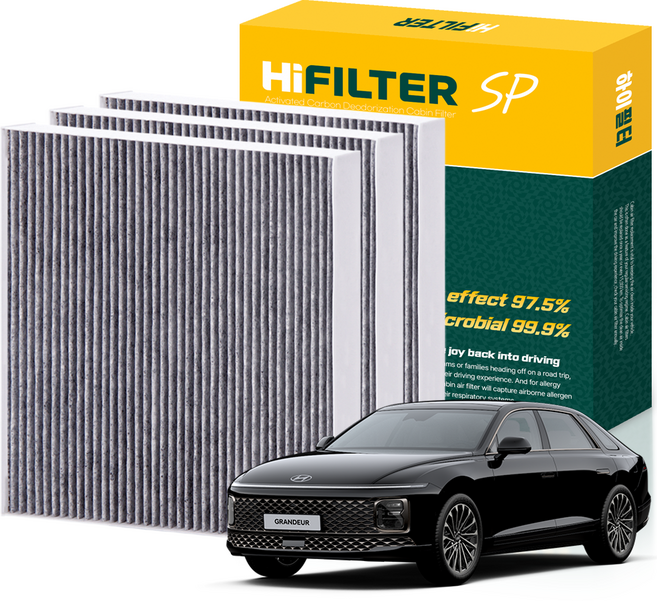 하이필터 현대 자동차 그랜저 활성탄 에어컨필터, 3개, 디 올 뉴 그랜저 GN7 HI-L012