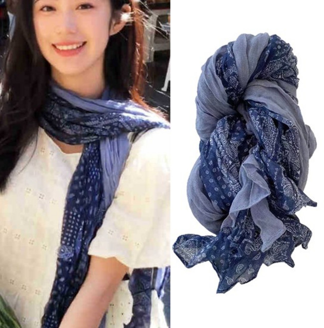 카렌스 반다나 시폰 린넨 면 마스카프 머플러