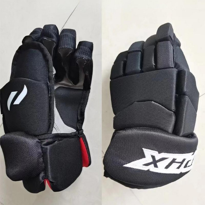 하키글러브 Next 하키장갑 롤러 Hockey 아이스하키, 검정/빨강(어린이 8인치 100-125CM), 1개