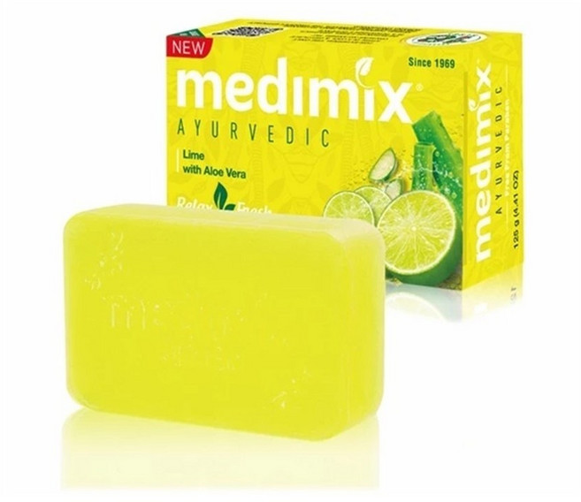 Medimix 印度草本美肌皂 檸檬蘆薈 草本配方 溫和潔淨 保濕舒緩 各種膚質適用, 1PIECE, 1個