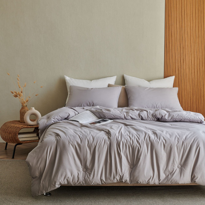 헤븐 클라우드 모달 알러지케어 텐셀 사계절 차렵이불 퀸Q, 그레이+배개커버2