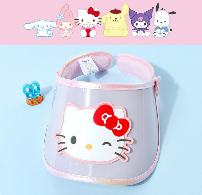 성창 산리오 헬로키티 빅와펜 각도캡 썬캡 여름 모자 자외선차단 여아 유아 어린이 4세