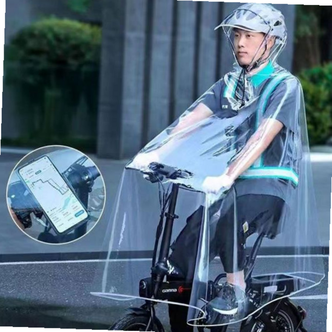멀티레인코트 판초형 투명 우의 배달용 챙달린 비옷 남녀공용
