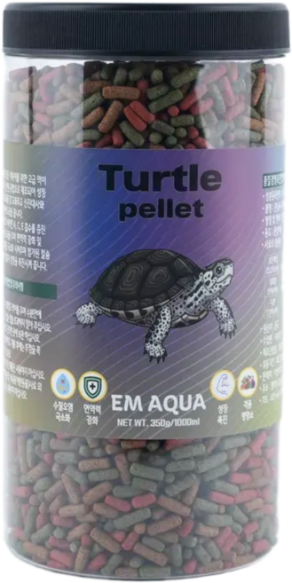 반수생 수생 거북이 사료 밥 거북이 먹이, 1개, 1L