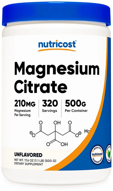 뉴트리코스트 마그네슘 시트레이트 무맛, 500g, 1개 - 쿠팡