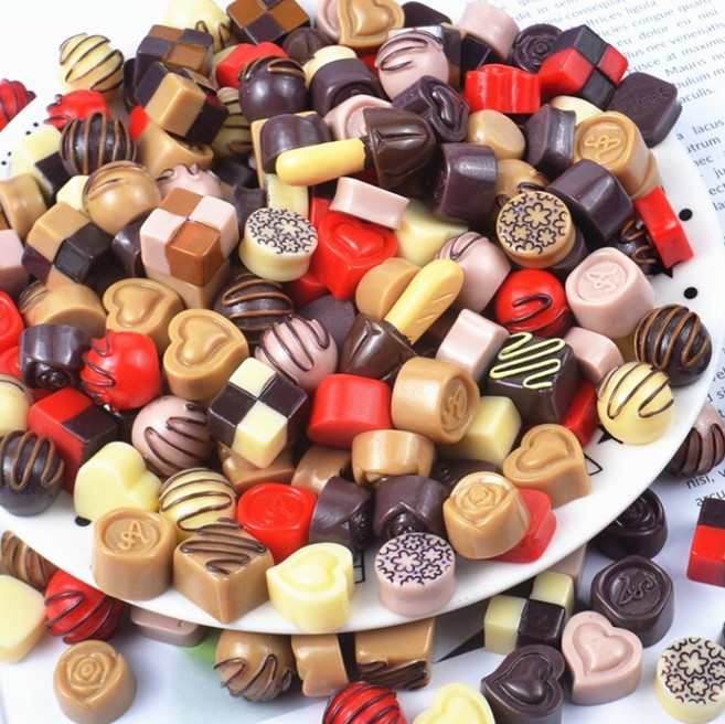 (5개입)초콜릿 믹스 데코덴파츠, 5개입, 알파벳A, [PL24-9] 진브라운, 1개