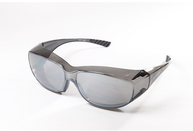 ANS 安全護目鏡, 1個, 灰底白水銀電鍍片(鏡面)